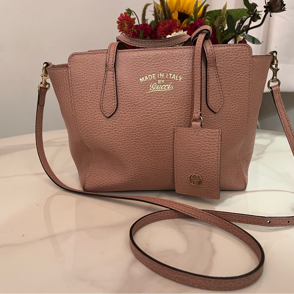 GUCCI Swing Pink Mini Tote Crossbody